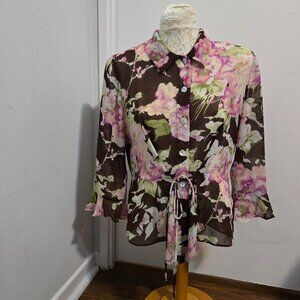 Lovely Pastel Floral Hand Sewn Top